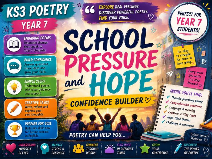 KS3 Poetry - Year 7 - School Pressure and Hope - Confidence Builder