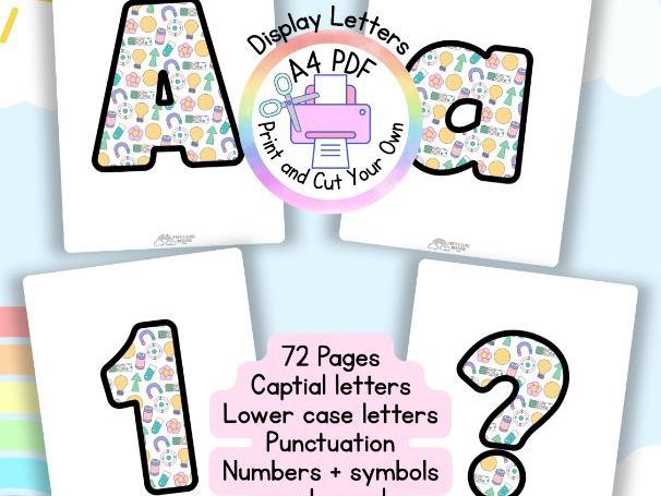 Science Display Letters - Print and Cut Your Own - Printable