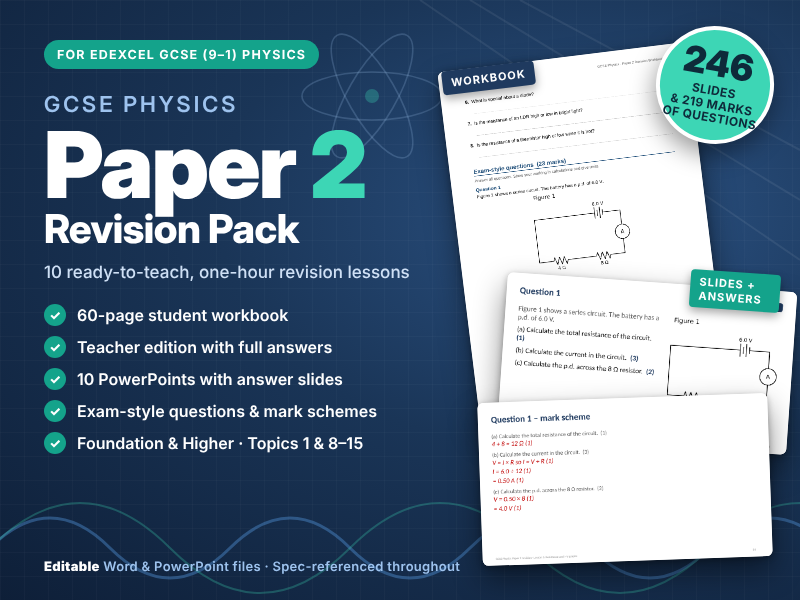Edexcel GCSE Physics Paper 2 Revision Package