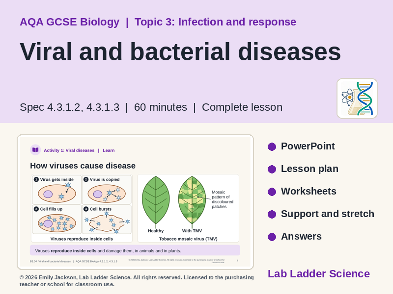 B3-04 Viral & Bacterial Diseases: AQA GCSE Biology