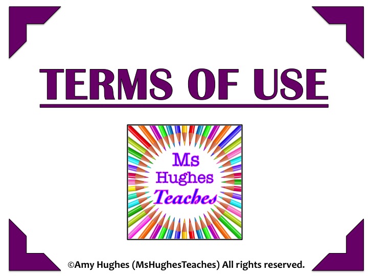 TERMS OF USE- Ms Hughes Teaches