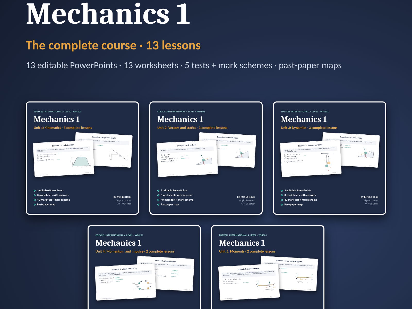 IAL M1 Complete Course Bundle (WME01) – Edexcel International A Level: 13 Lessons & 5 Tests