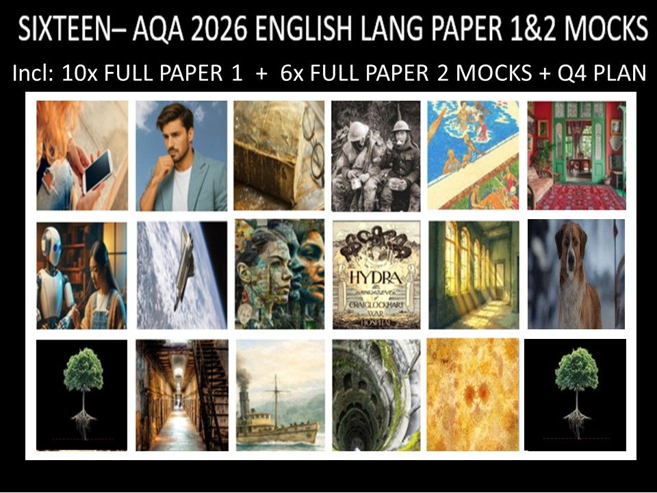 SIXTEEN - AQA PAPER 1 & 2 | 2026 FULL MOCKS | Q4 PLAN