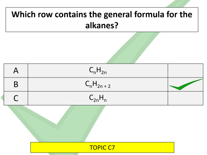 GCSE Combined Chemistry FT multiple-choice