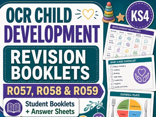 Child Development Revision Booklets | R057, R058 and R059 | Student Booklets and Answer Sheets