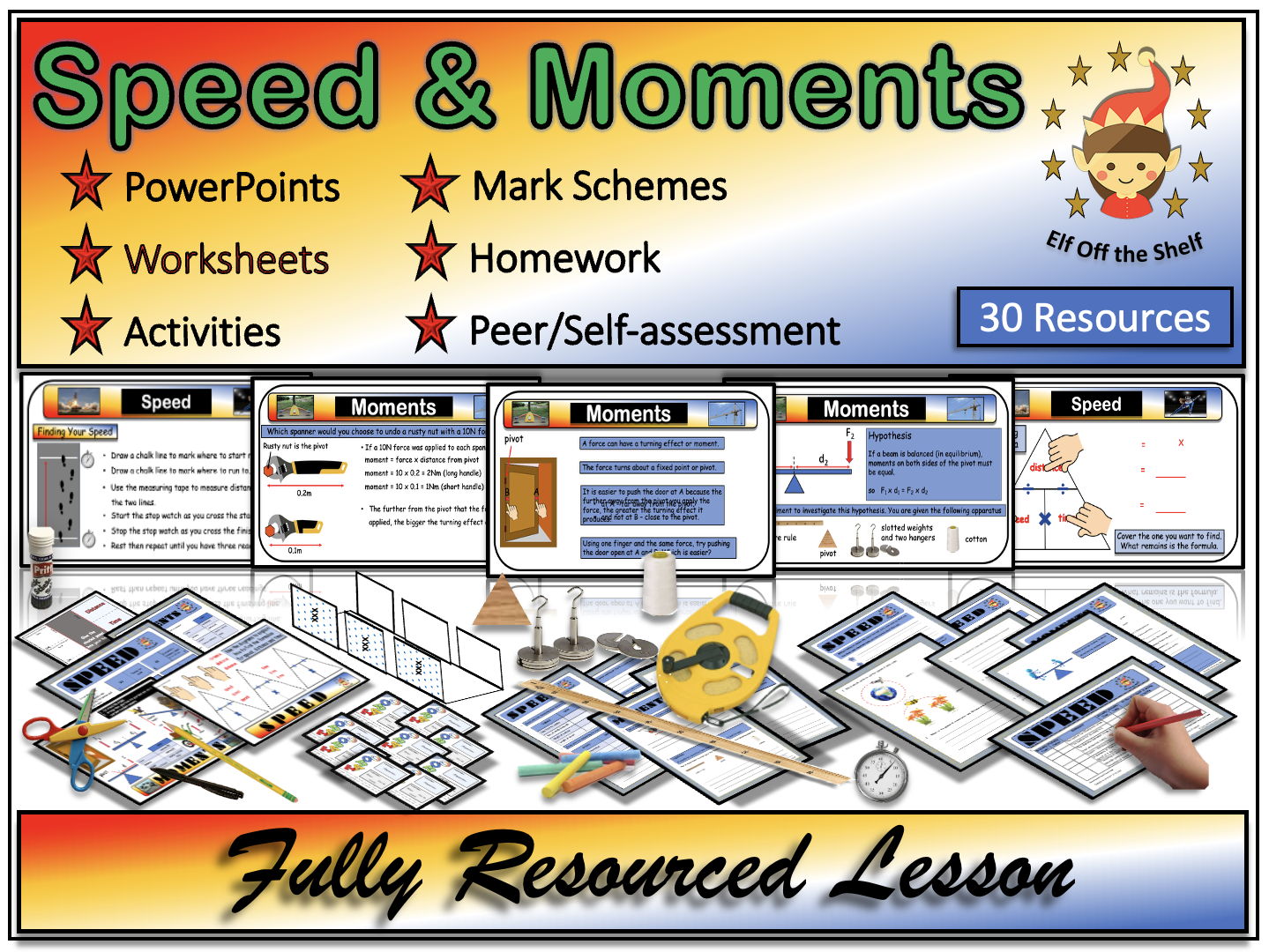 Forces - Speed and Moments  2 Fully Resourced Lessons KS3