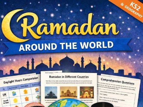 Ramadan Around the World – KS2 RE & Geography Worksheets | Comparison, Comprehension + Answer Key