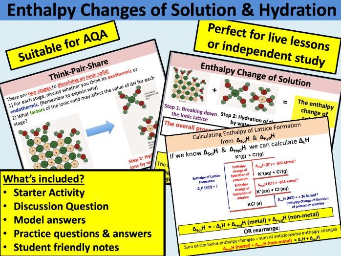 Enthalpy Change of Hydration & Soluton (AQA)