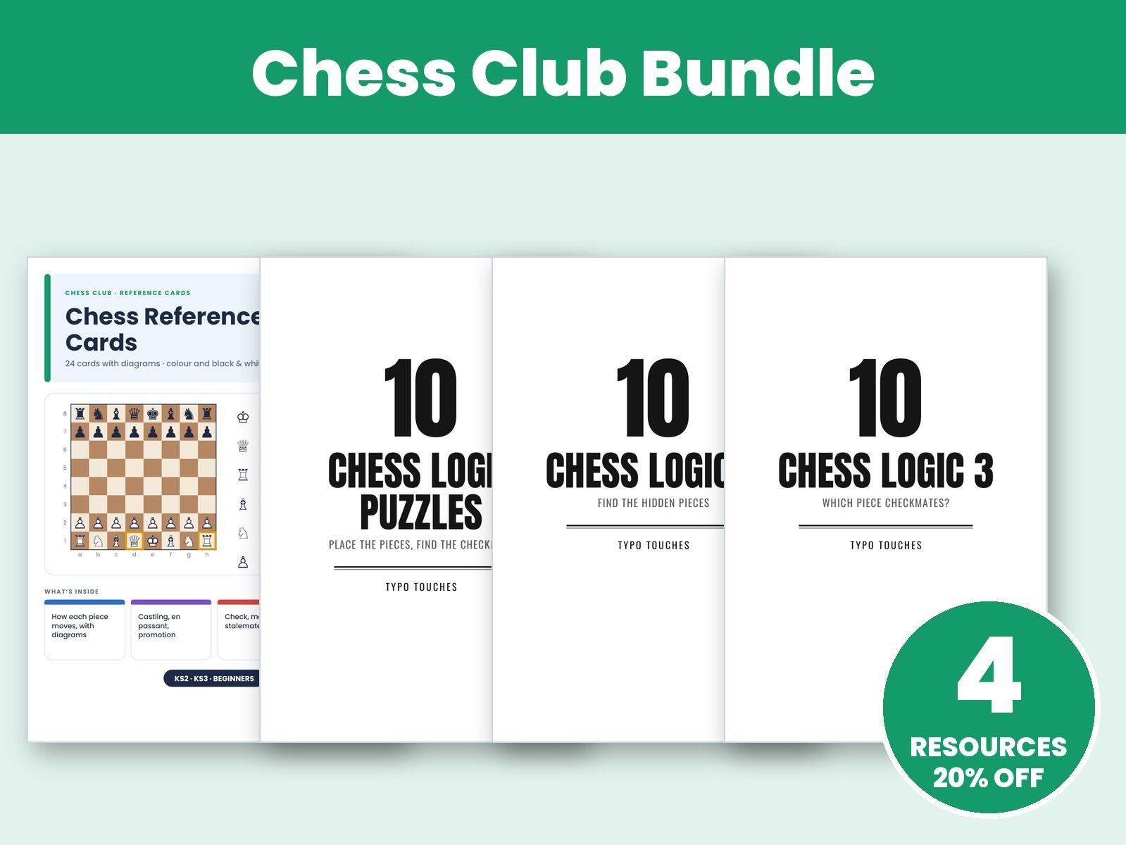 Chess Club Bundle: Cards and Logic Puzzles
