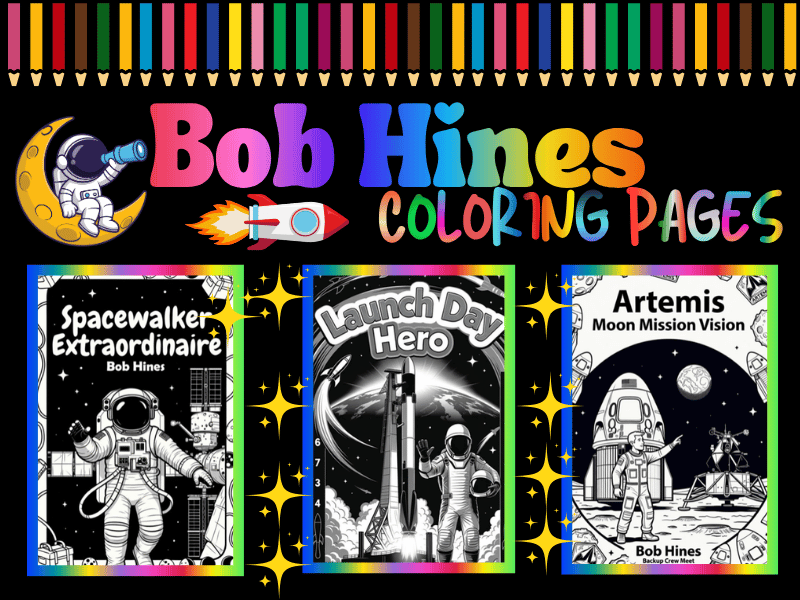 Bob Hines NASA Astronaut Coloring Pages for Kids | NO PREP Space STEM Activity