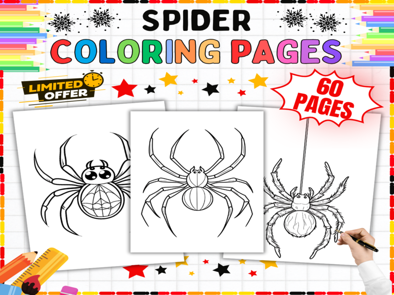 Spider Colouring Pages | Arachnid Activities - Printable Minibeasts Worksheets for Children