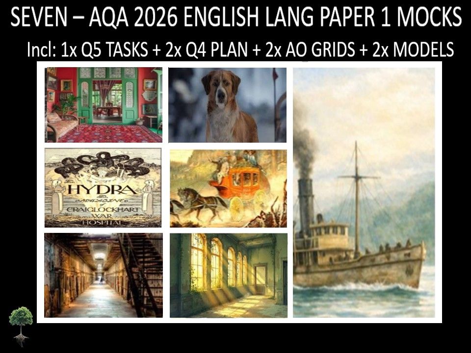 SEVEN - AQA PAPER 1 | 2026 FULL MOCKS | Q5 TASKS | Q4 PLAN | AO GRIDS | MODELS