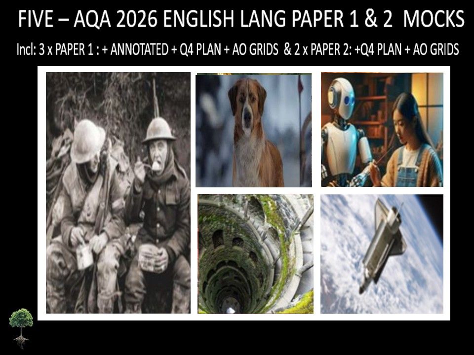 FIVE - AQA PAPER 1 & 2 | 2026 FULL MOCKS | ANNOTATED | Q4 PLAN | AO GRIDS