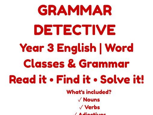 Grammar Detective Pack – Year 3 English