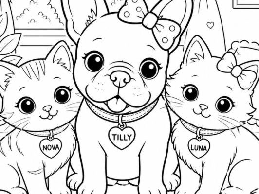 Tilly and friends colouring