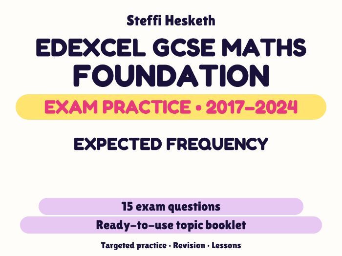 Edexcel GCSE Maths Foundation: Expected frequency Exam Questions | 2017-2024
