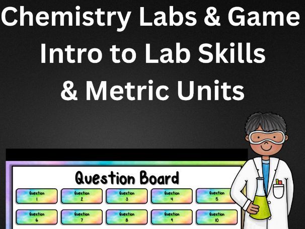 Back to school 3 Metric Labs & PPT Game Review Science Terms