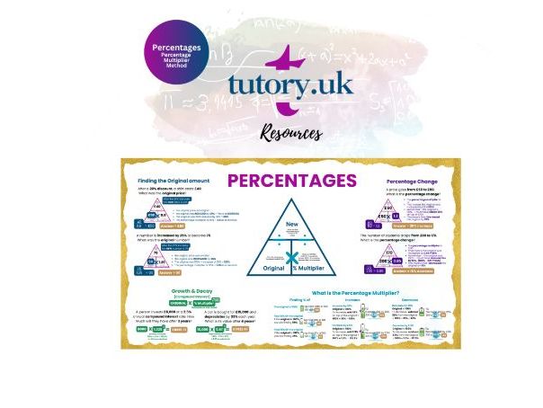 Percentages (Percentage Triangle Formula - eficient percentages - percentage multiplier)