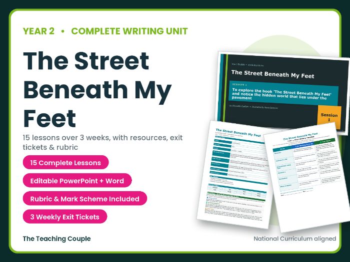 The Street Beneath My Feet | Year 2 English Unit | 15 Complete Lessons + Resources + Mark Scheme
