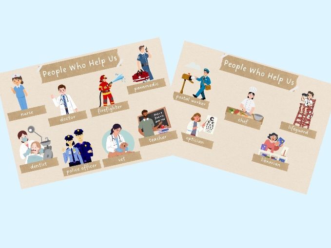 People Who Help Us Word Mat