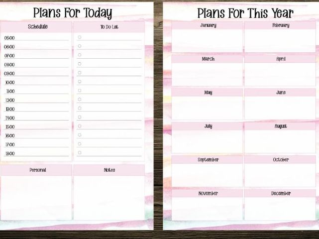 Abstract Watercolor Planners