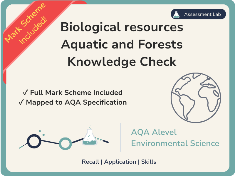 AQA Alevel Env Sci - Aquatic & Forest Resources - Knowledge check & MS