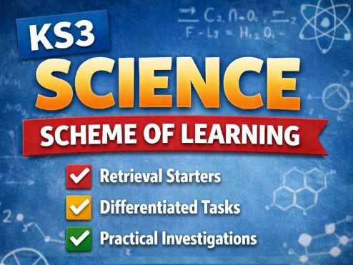 KS3 Science Scheme of Learning with Retrieval Starters, Practical Activities and LO-Driven Lessons