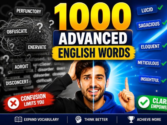 Advanced Level | 1000 Essential English Words with Meanings, Exercises