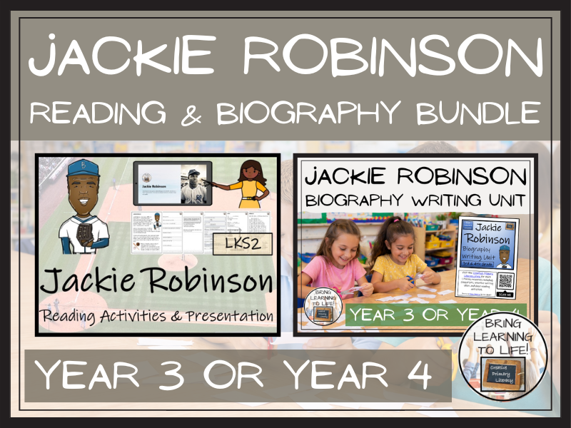 Jackie Robinson Reading Comprehension & Biography Bundle | LKS2