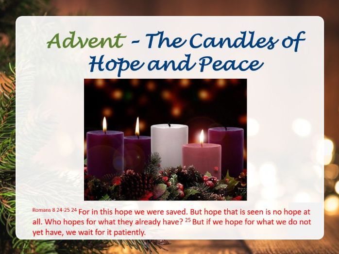 Advent wreath - the candles of Hope and Peace