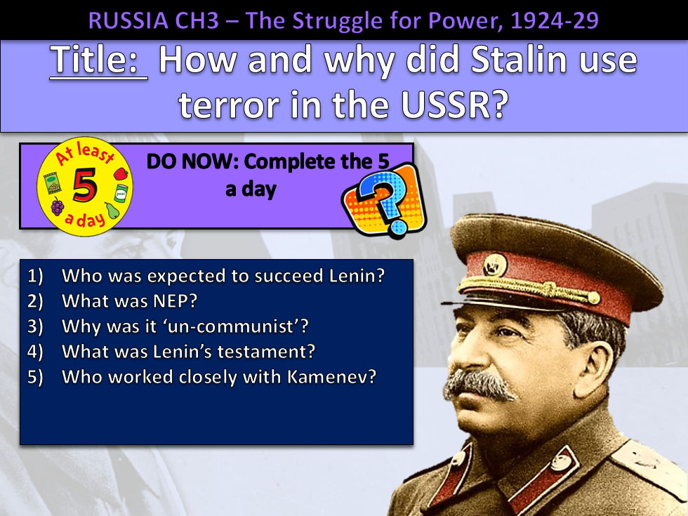 Russia and the Soviet Union Edexcel GCSE 9–1 – L3: What Caused the Purges? | Fully Resourced Topic 3