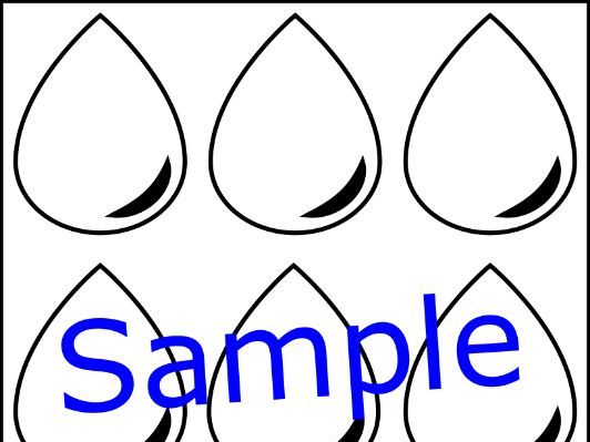 Rain Drop Template - Printable -