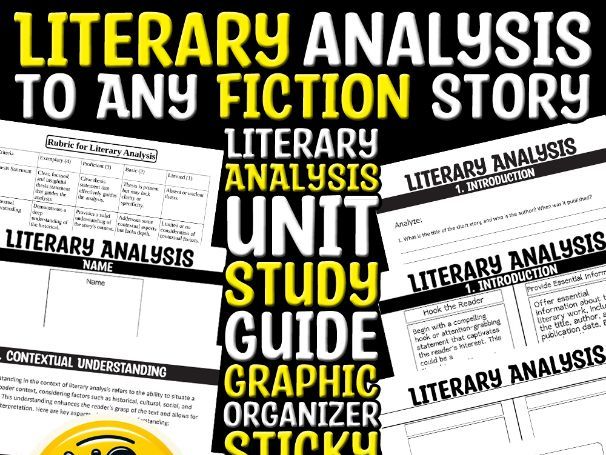 Literary Analysis Graphic Organizer + Literary Analysis Unit to Any Story
