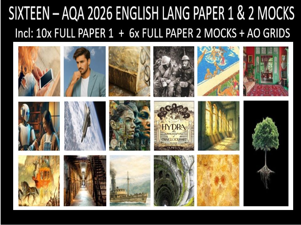 SIXTEEN - AQA PAPER 1 & 2 | 2026 FULL MOCKS | AO GRIDS
