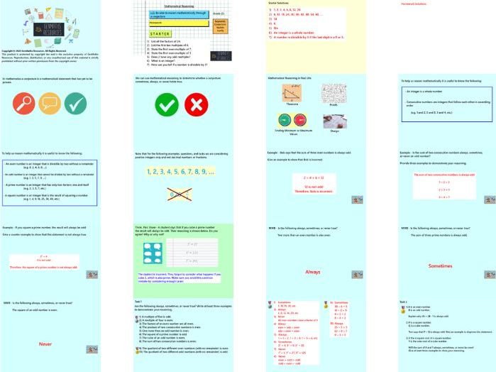 Mathematical Reasoning - Maths GCSE Foundation PowerPoint Lesson