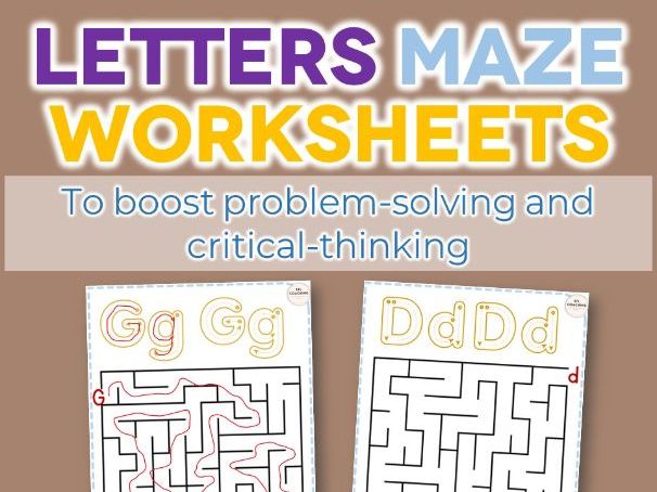 Pre K - KG Letters Maze Activity for centers