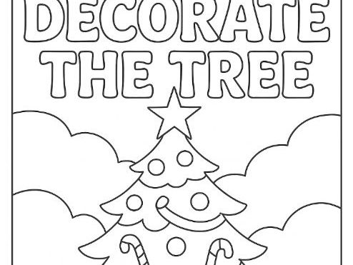 Christmas Tree Decoration Colouring Page