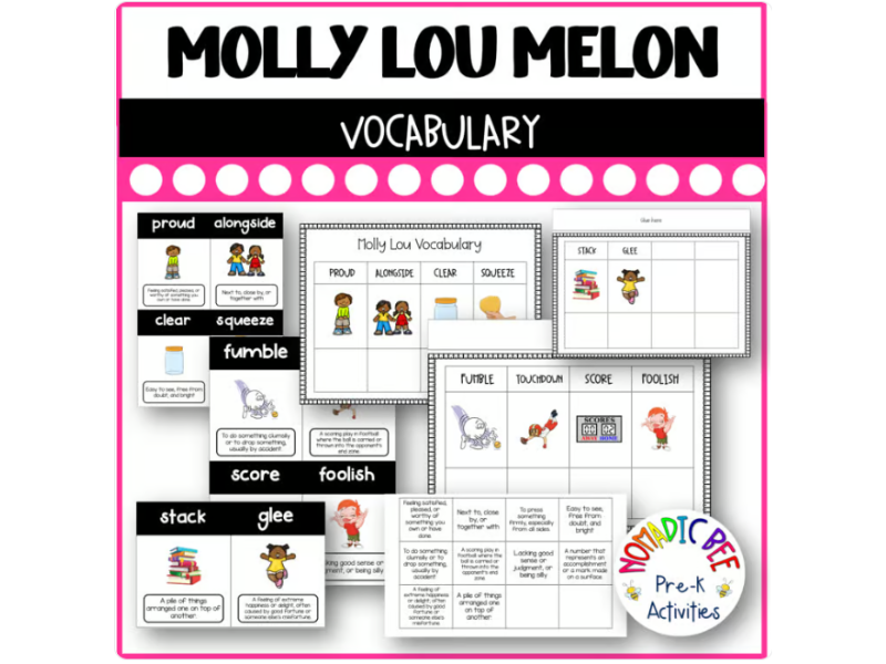 Stand Tall Molly Lou Melon Activities - Vocabulary