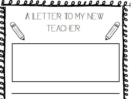 A Letter to My New Teacher