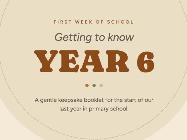 Year 6 First Week Back Transition Getting To Know Me Booklet