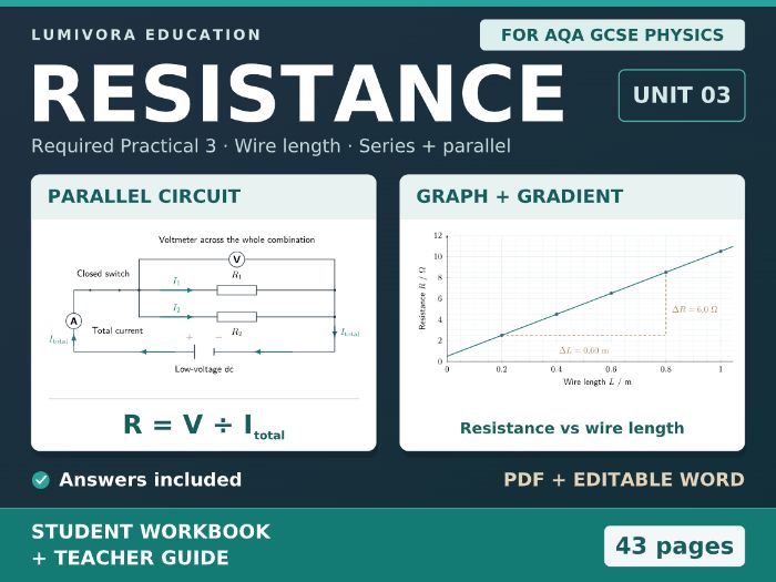 Resistance Required Practical 3 | AQA GCSE Physics | PDF + Word