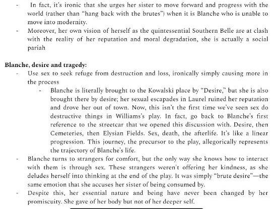 Streetcar Named Desire: Character Analysis and Quotes