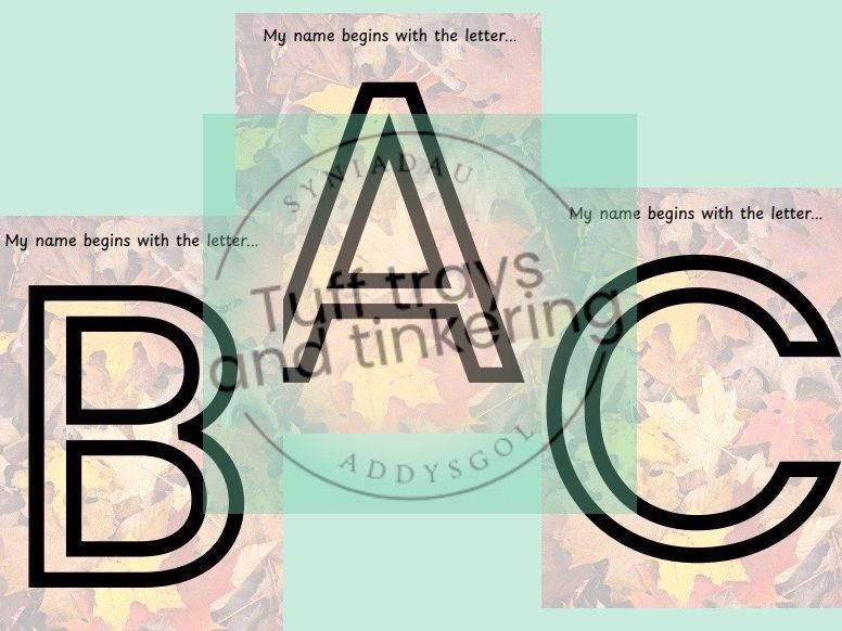 my name begins with letter recognition early years forest school ps1 phonics