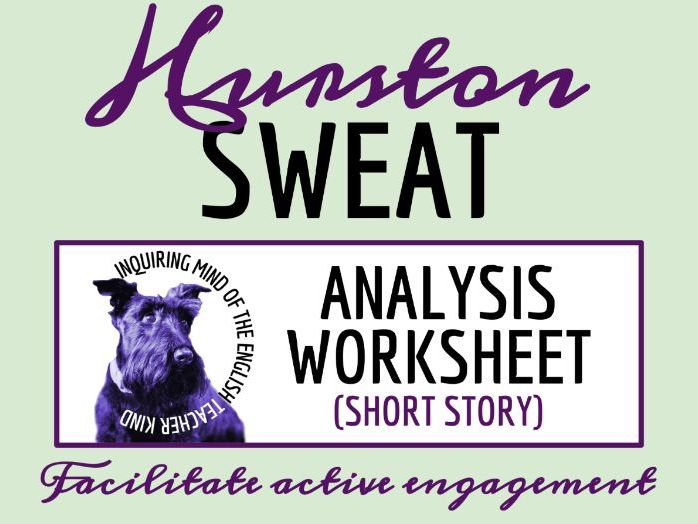 "Sweat" by Zora Neale Hurston Close Reading Analysis Worksheet