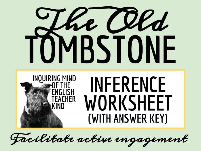 "The Old Tombstone" by Hans Christian Andersen Close Reading Worksheet