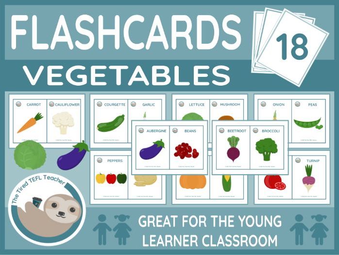 ESL Vegetables Flashcards