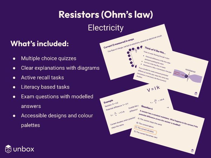 AQA GCSE 6.2.1.4 Resistors (Ohm's law)