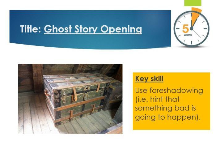 3 Gothic Lessons - Ghost Story Speaking and Listening Task (Year 8)