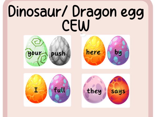Dinosaur- dragon eggs common exception words- Year 1