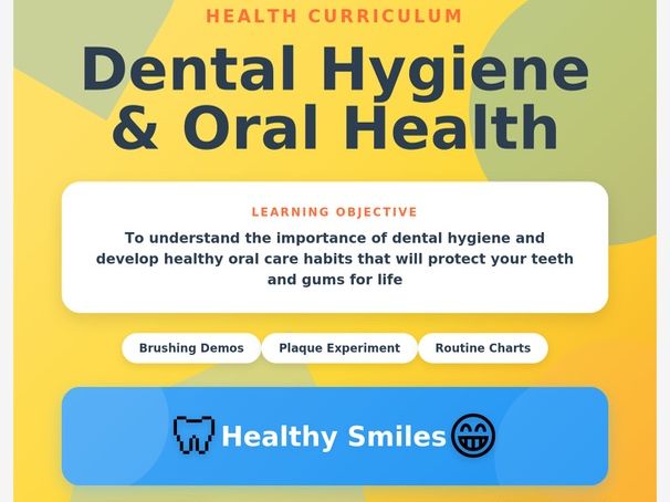 Oral Hygiene & Dental Care – Health Education Lesson Pack (Primary)